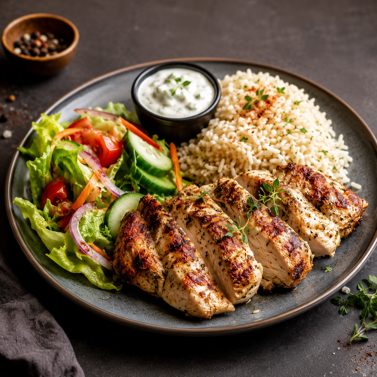 Poulet Grill Teller