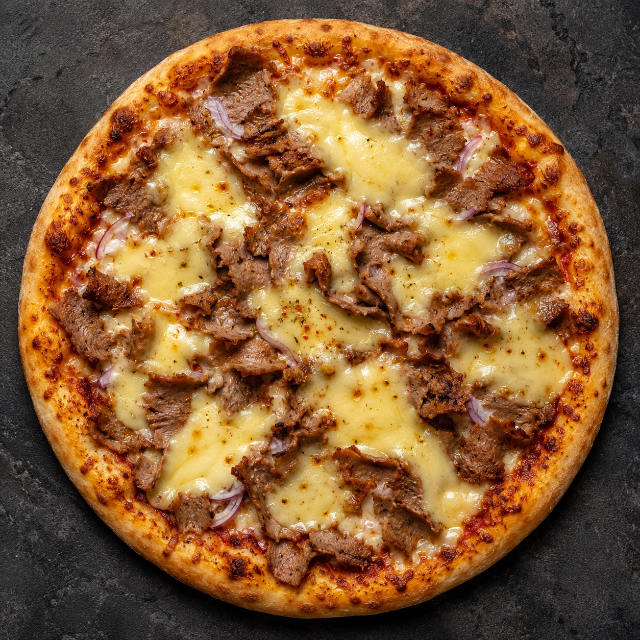 Pizza Kebab mit Raclettekäse