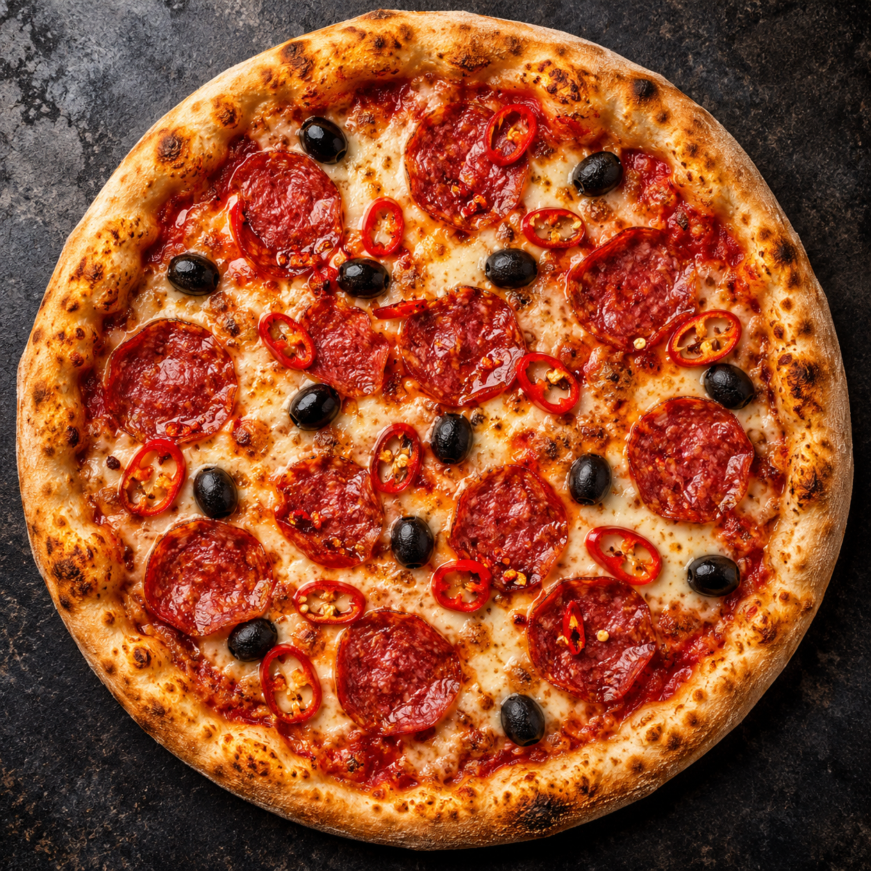 Pizza Diavolo (scharf)